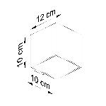 Stenska svetilka QUAD 1 bela (10x12x10cm)