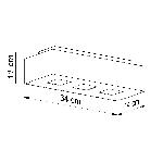 Stropna svetilka MONO 3 bela (34x14x11cm)